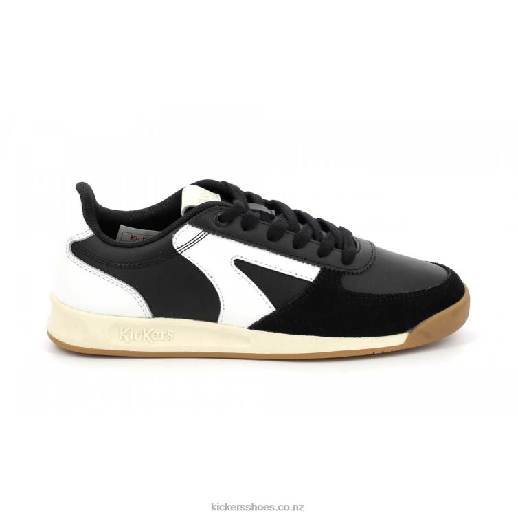 Kickers Women Kick Krack Black White NPZDR179