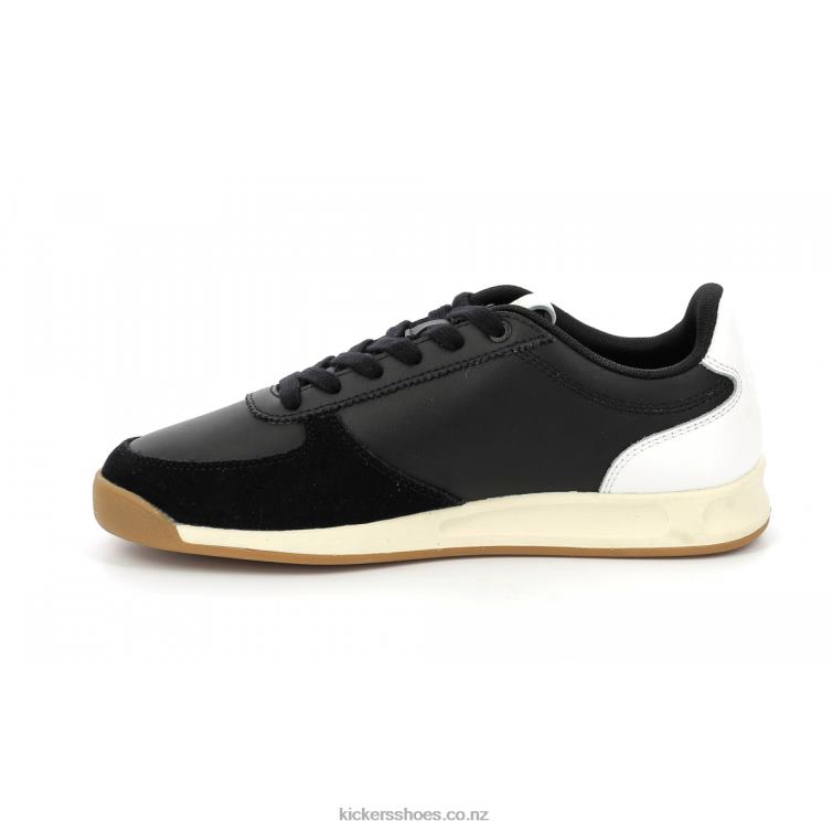 Kickers Women Kick Krack Black White NPZDR179